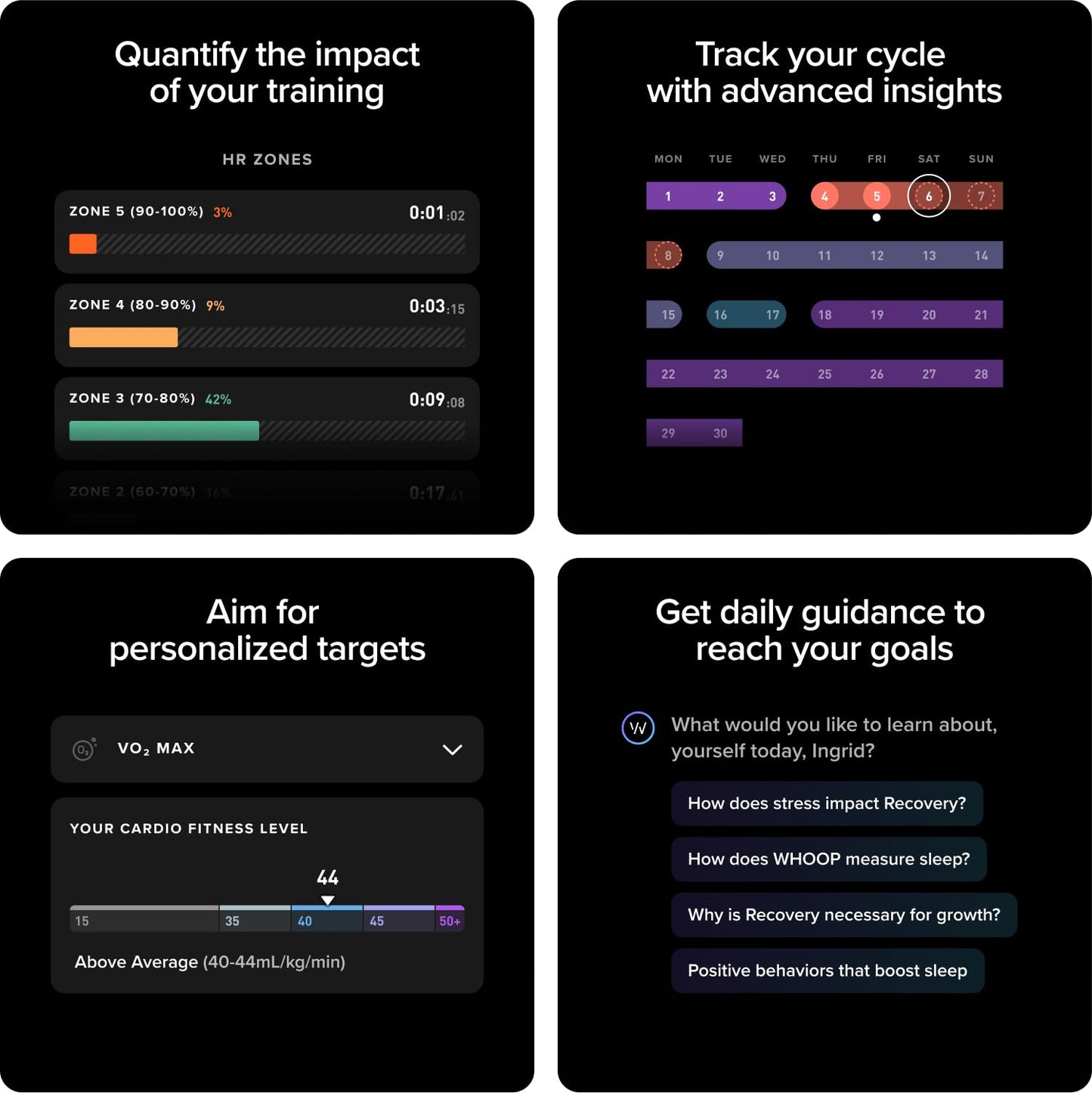 WHOOP One – 12-Month Membership – 5.0 Health and Fitness Wearable – 24/7 Activity Tracker with VO2 Max, Sleep Tracking, Personalized Coaching, Menstrual Cycle Insights – 14+ Days Battery Life