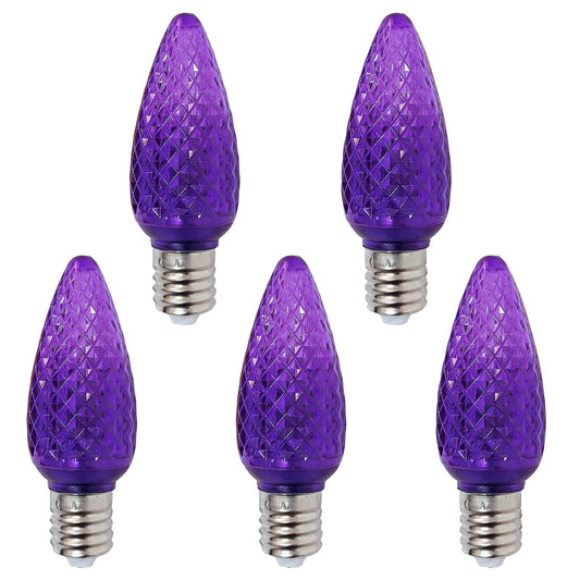 UL Listed Box of 25 C9 Led Replacement Bulbs,3 SMD LEDs in Each C9 E17 Dimmable Lights Bulb for Outdoor String Lights,Full Waterproof and Break Resistant (Red)