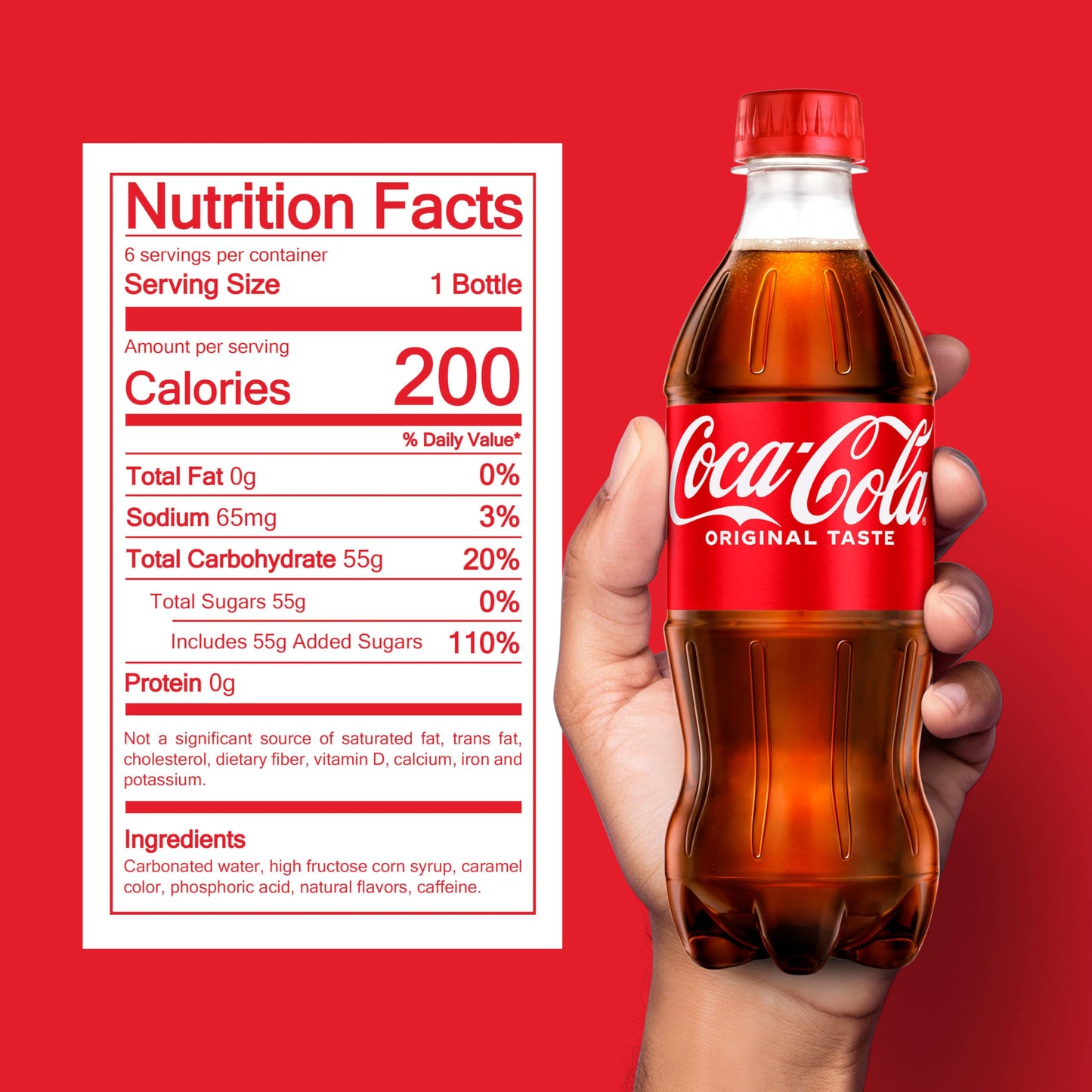 Coca-Cola Soda Soft Drinks, 16.9 fl oz Bottles, 6 Pack - Classic Cola Soft Drink Pack