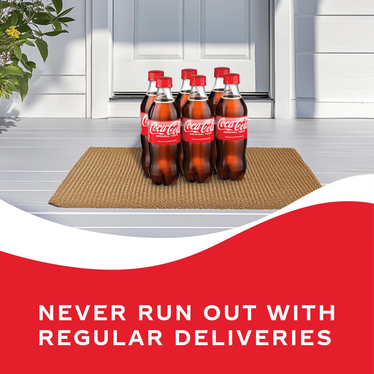 Coca-Cola Soda Soft Drinks, 16.9 fl oz Bottles, 6 Pack - Classic Cola Soft Drink Pack